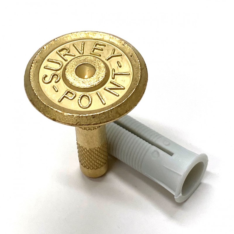 MPM-SM 30mm Mini Plug Marker with Survey Mark embossed 5 Pack